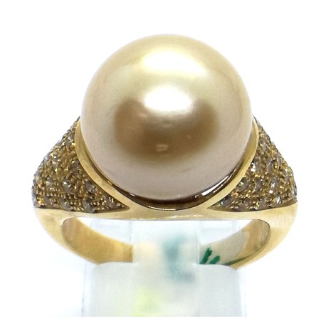 Anello oro, diamanti e perla EURO 1800