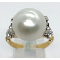 Anello oro, diamanti e perla EURO 1200