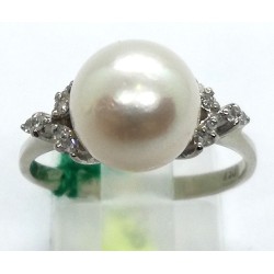 Anello oro, perla e diamanti EURO 440