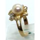 Anello oro, diamanti e perla EURO 600