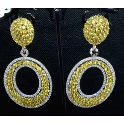 orecchini in oro con diamanti e zaffiri gialli EURO 2950