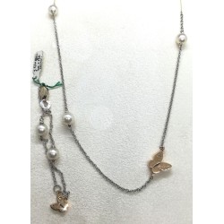 catena e bracciale in oro con diamanti e perle EURO 1515