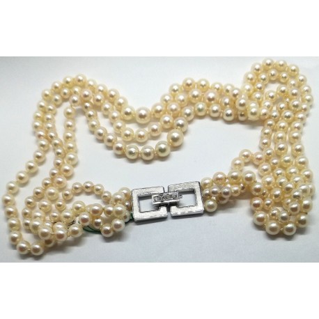 collana in oro, perle e diamanti EURO 1100